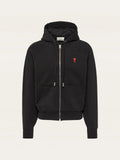 Ami Paris Felpa zip con cappuccio logo rosso, foto 1 di 5