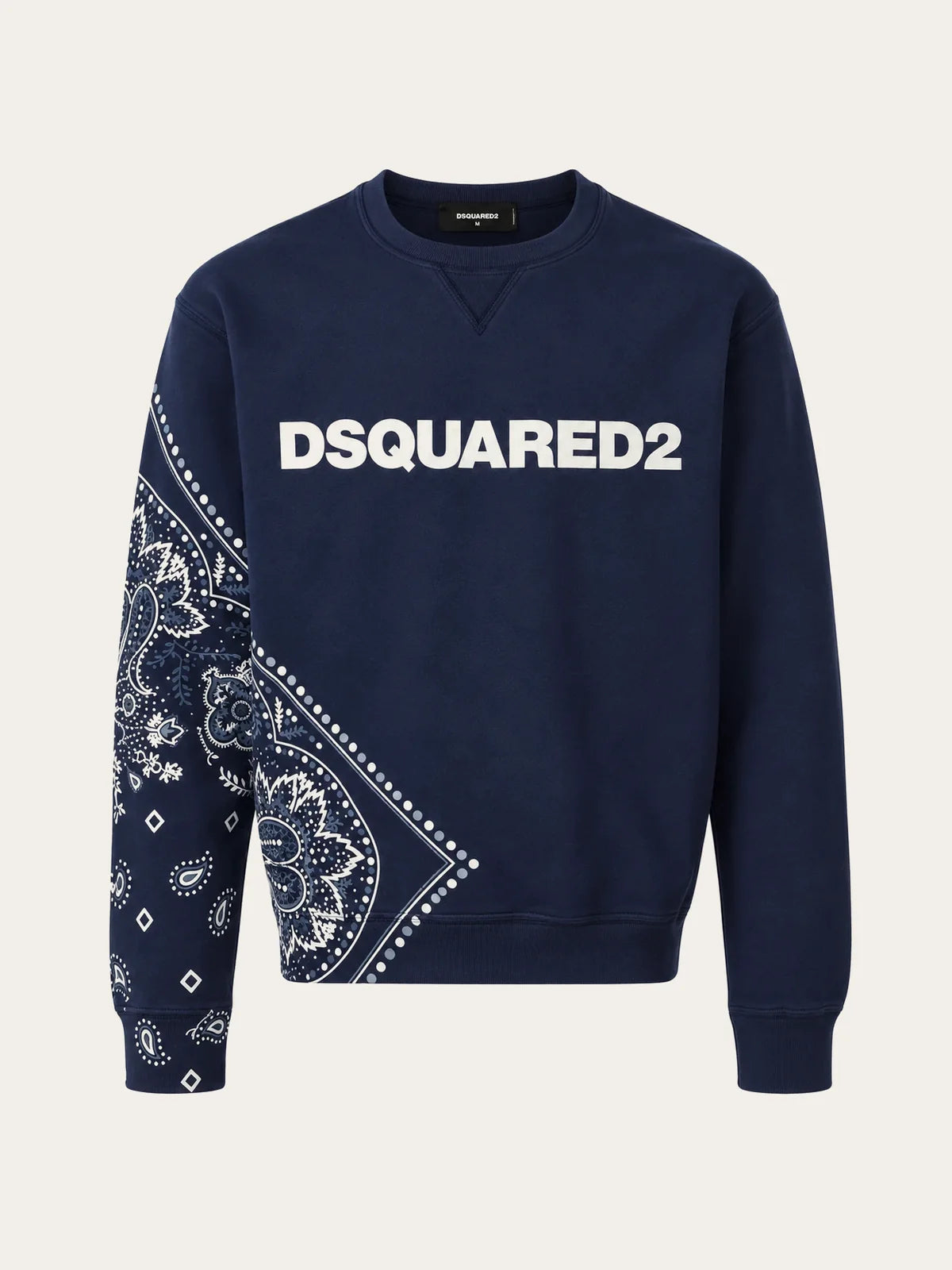 Dsquared2 Felpa girocollo bandana blu navy, foto 1 di 1