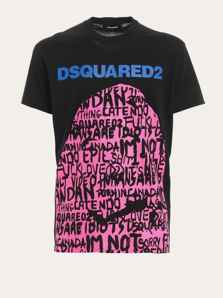 Dsquared2 T-shirt stampa rosa, foto 1 di 5